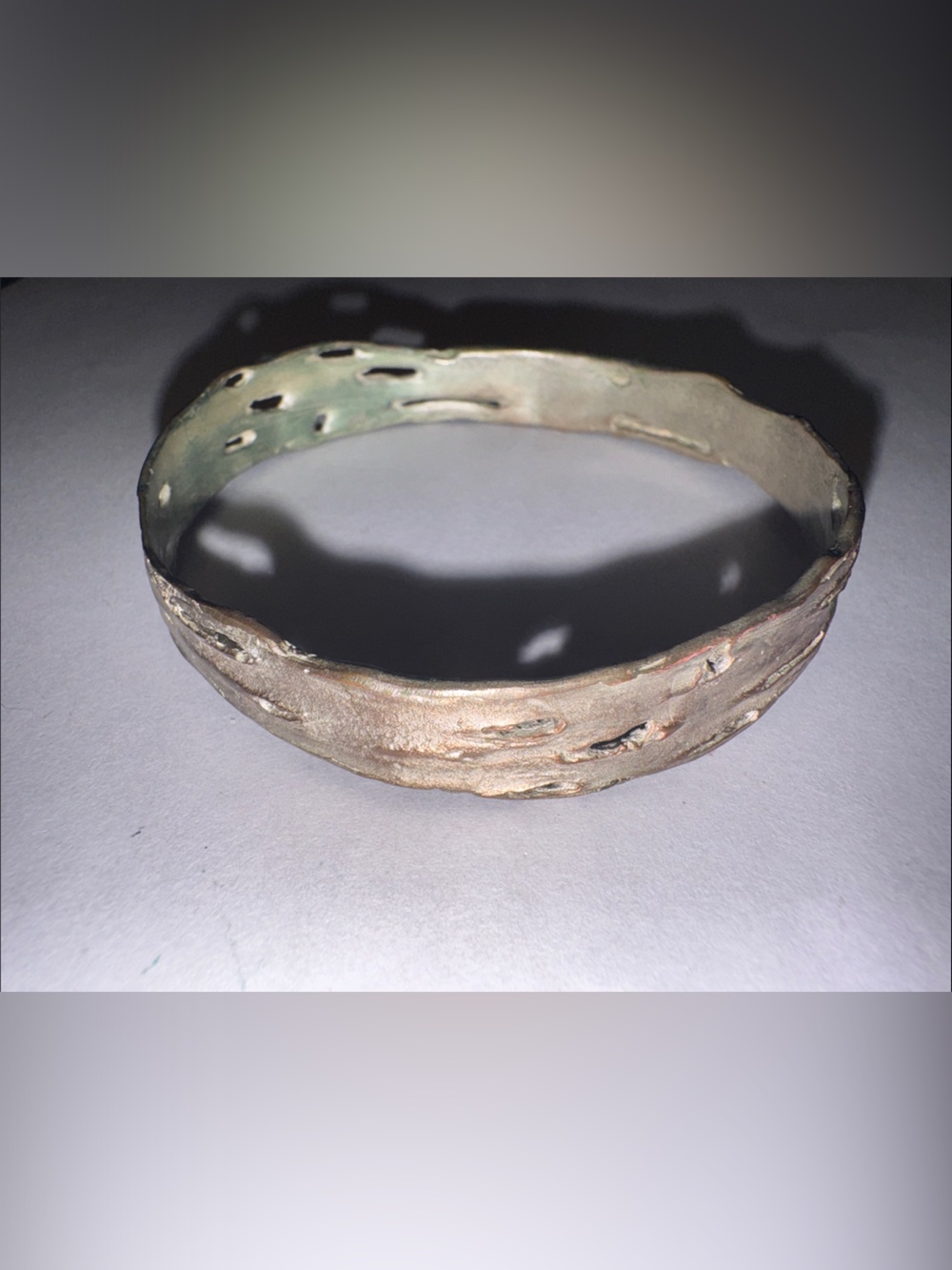 Handcrafted Textured Metal Bangle